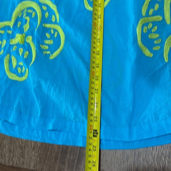 Gretchen Scott Twombly Floral Embroidered Top Size XLarge blue green - Picture 6 of 9